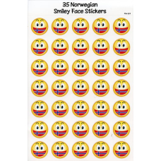 Smiley Face Stickers - Norway